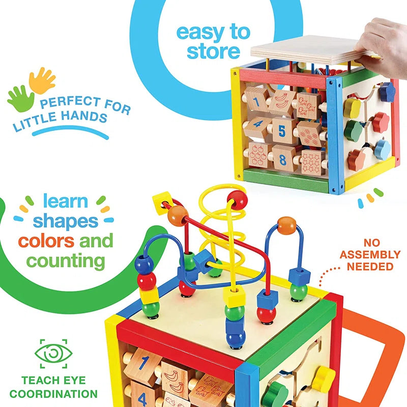 Wooden Activity Cube