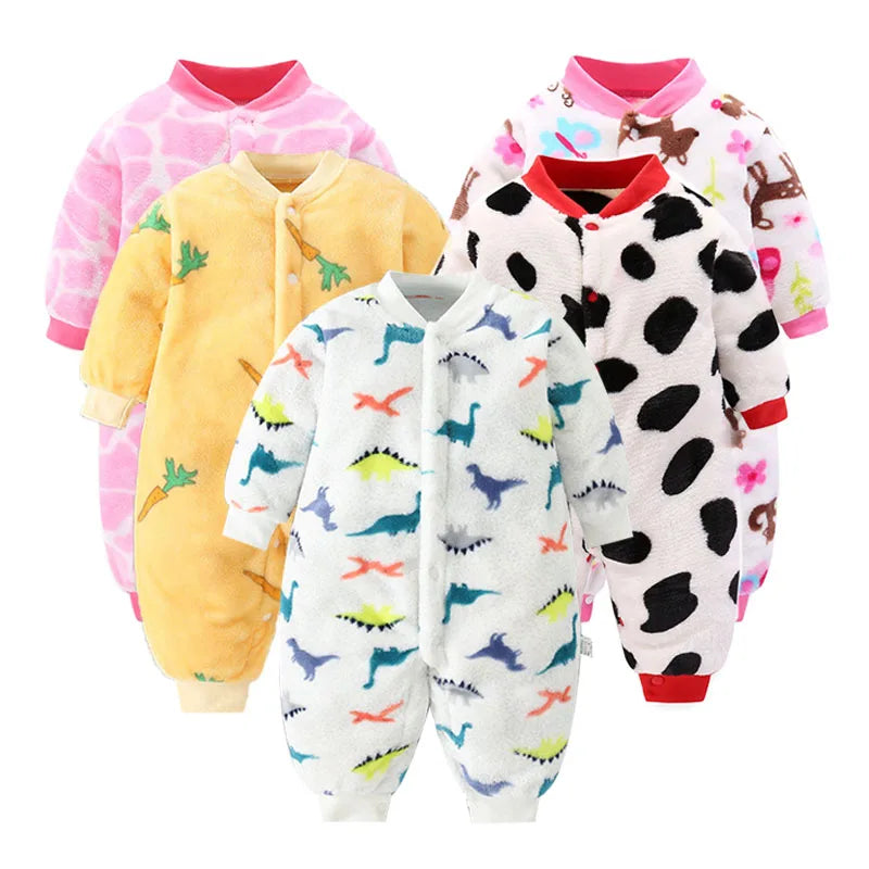 Baby Clothes for Newborn for Spring Winter Infant Jacket for Girls/Boys Baby Jumpsuit Soft Flannel Bebe Romper Baby Girl Clothes