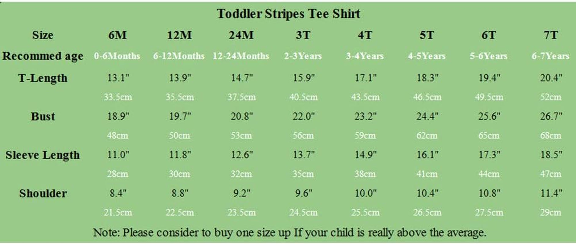 Baby Toddlers Long Sleeve Tee Shirts Little Kids Cotton Striped Crew Neck Tops (6Months-7Years)