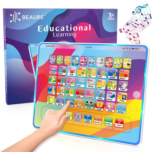 Learning Pad ABC Words Numbers Music Educational Tablet for Preschool Children Toddler Toys Age 1-3