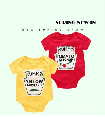 2019 Baby Boys Girls Clothes Summer Baby Bodysuit Short Sleeved Letter Baby Bodysuits One Pieces Cute Babies Twins Clothes #Y