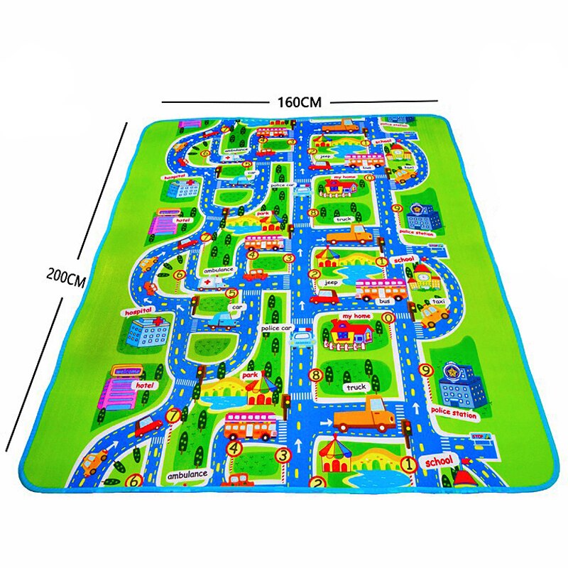 City Traffic Map Baby Crawling Mat Mat