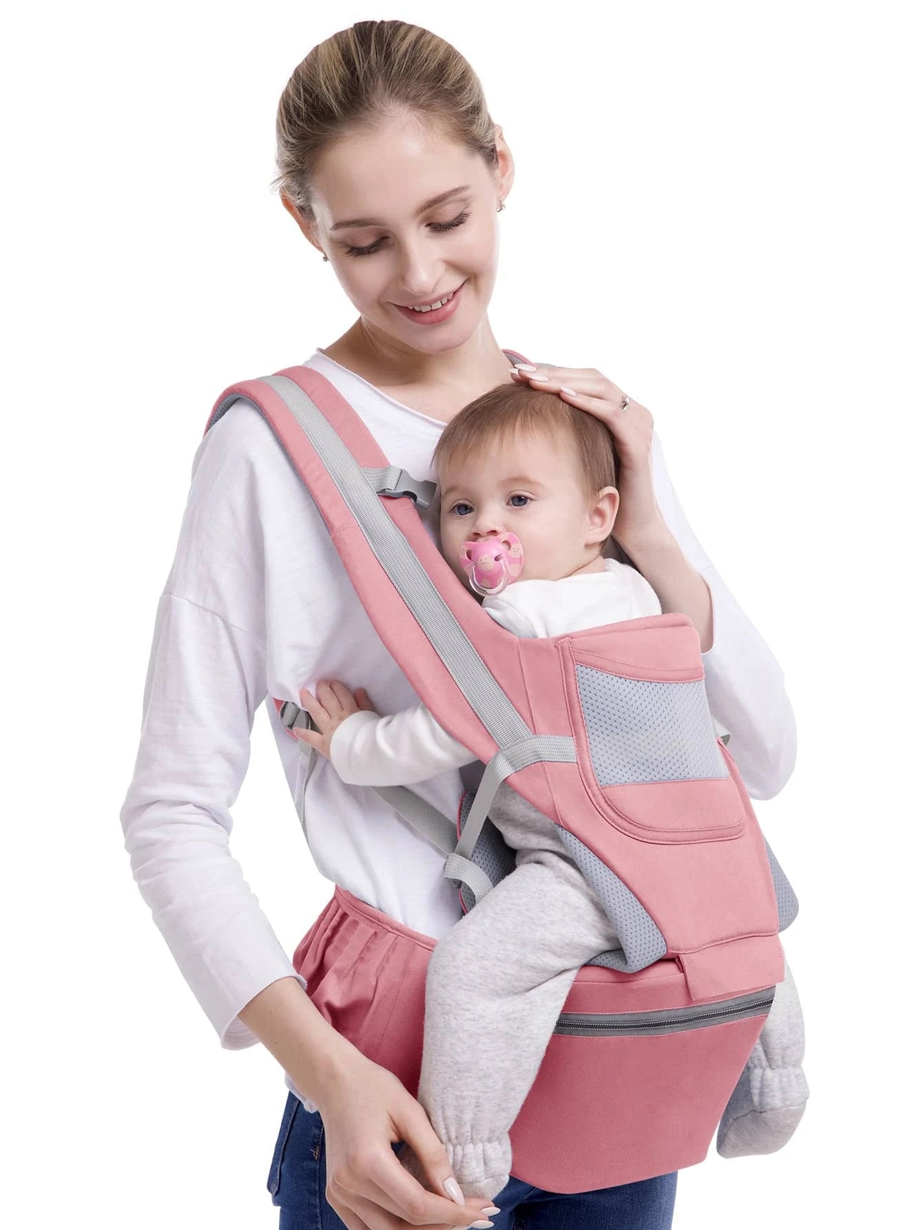 Baby Carrier Waist Stool with Multiple Carrying Positions All Seasons Use for Infants and Toddlers