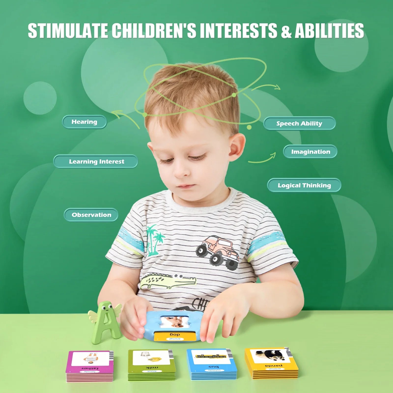 Talking Flash Cards with 224 Sight Words, Montessori Learning Toys, Toddler Learning Educational Gifts for Age 1 2 3 4 5 Years Old Boys and Girls