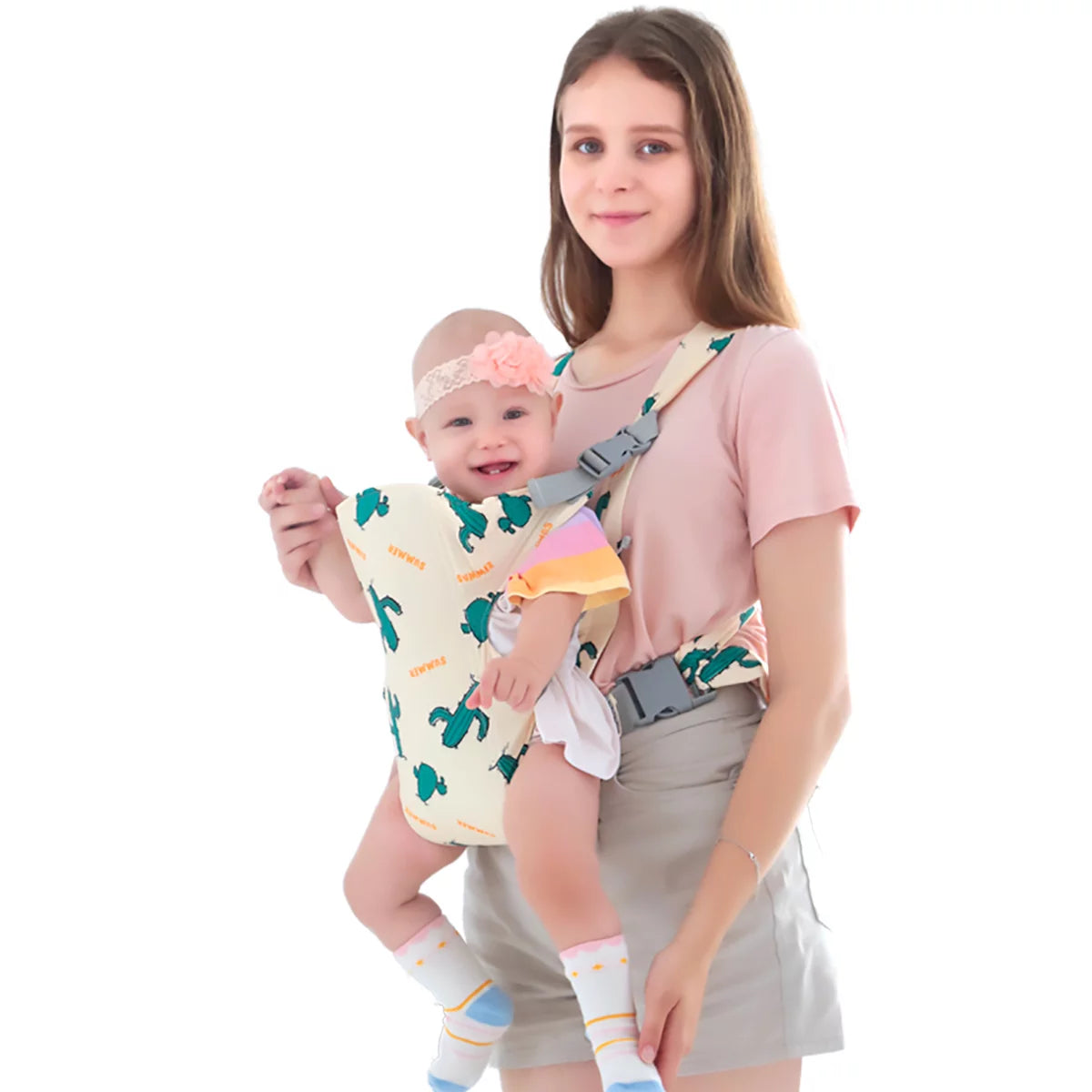 4 in 1 Baby Carrier,Infant Carrier Ergonomic Baby Carrier Backpack,Breathable Front Back Carrying Wrap Seat for Newborn Toddlers Girl and Boy,Colorful