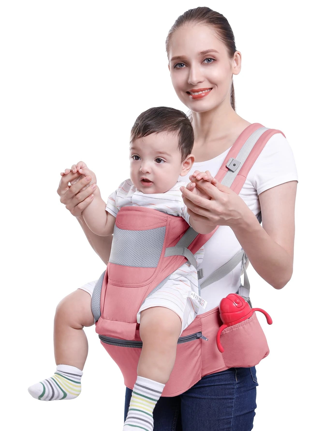 Baby Carrier Waist Stool with Multiple Carrying Positions All Seasons Use for Infants and Toddlers