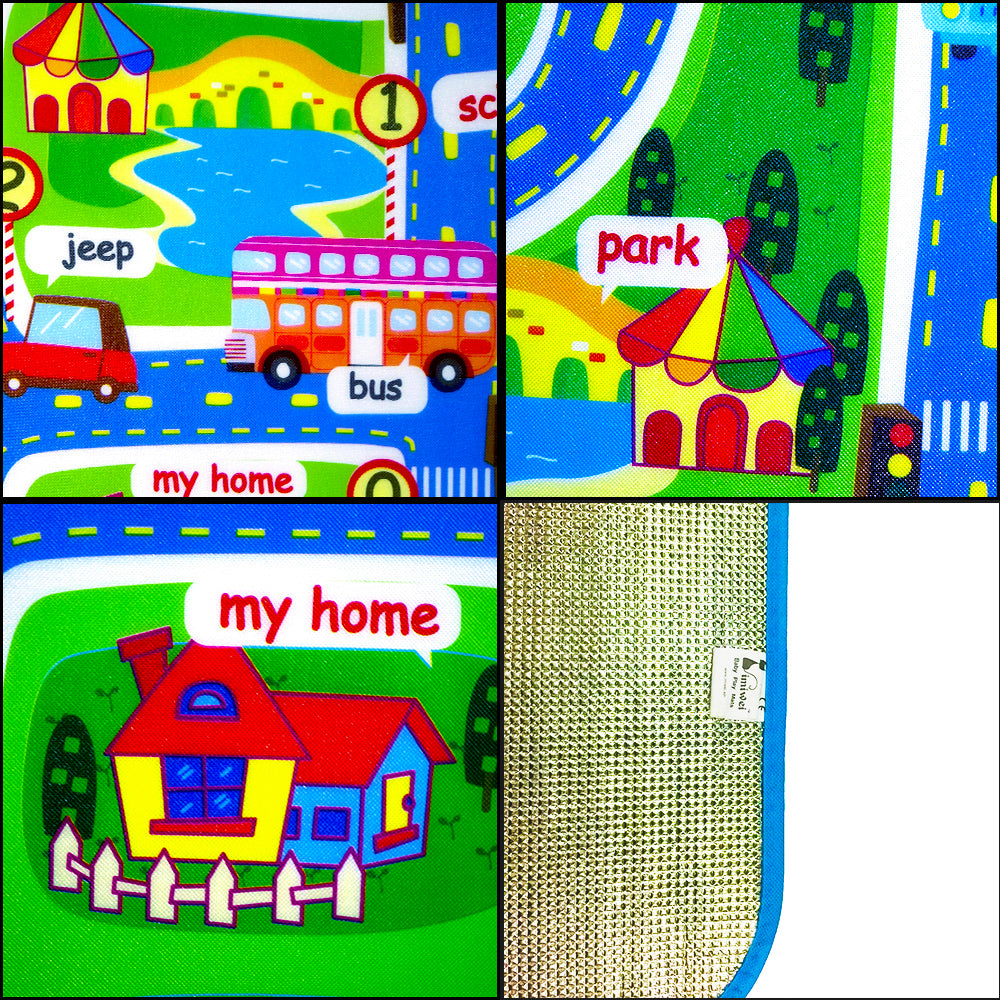 City Traffic Map Baby Crawling Mat Mat