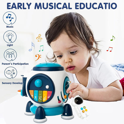 Baby Musical Toys Learning Toys for Toddlers, Early Learning Educational Toy with Light & Sound, Baby Space Capsule Toys for Toddlers 1 2 3+ Years Old Boys Girls Baby Gifts