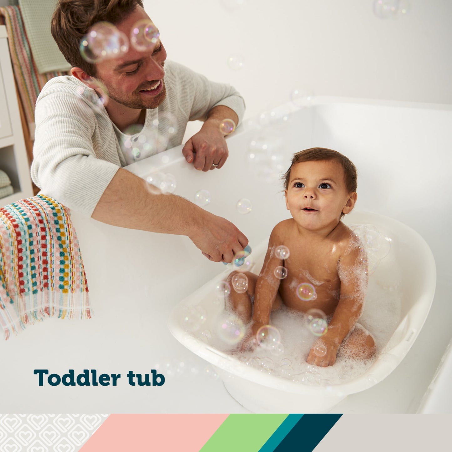 3-In-1 Clean Fun Rigid Baby Bathtub, Harbor Mist