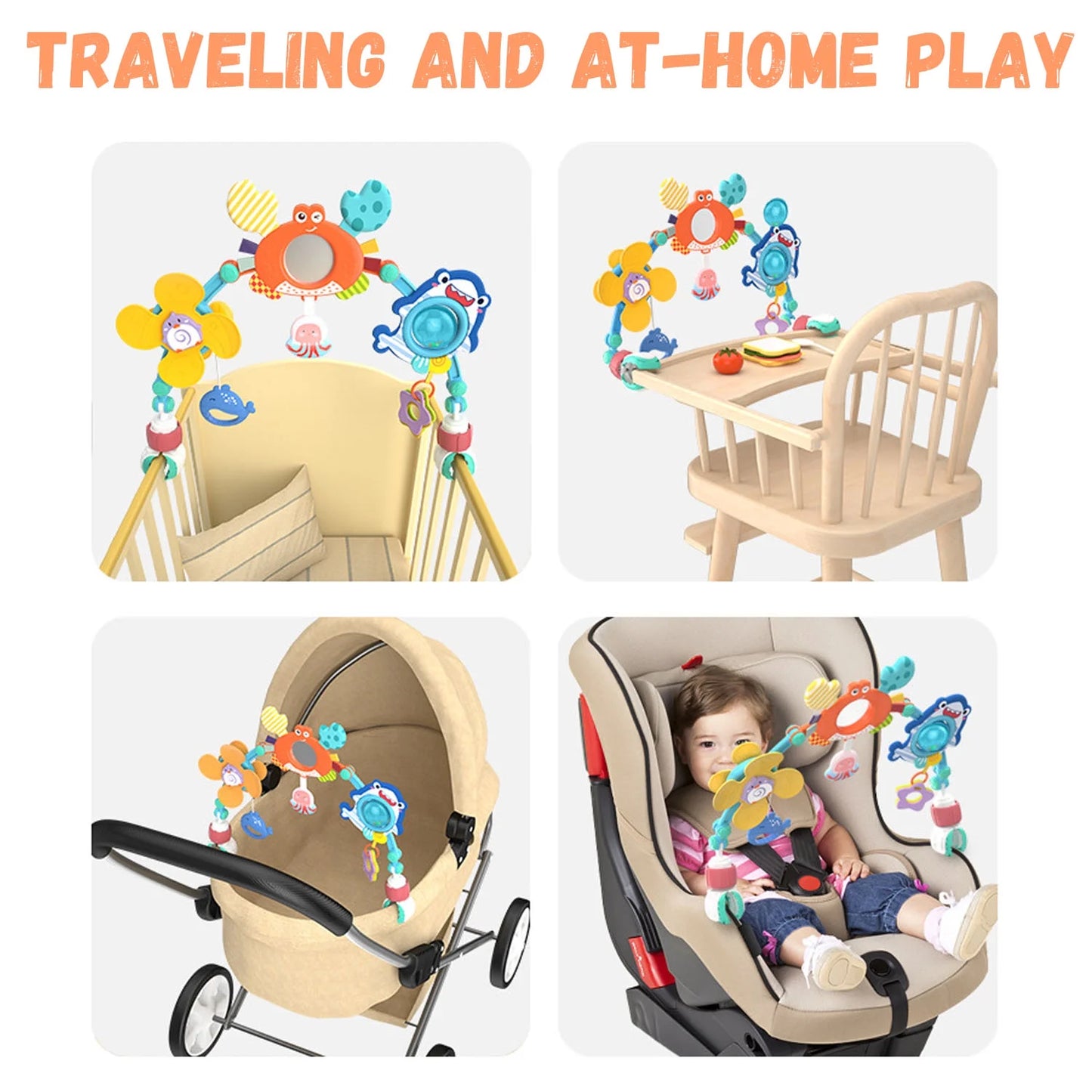 Baby Toys, Baby Stroller Arch Toys, Baby Car Seat Toys, Infant Toys, Toddler Toys Boy Girl 0 3 6 9 12 24 Months