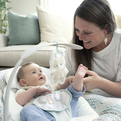 Keep Cozy 3-In-1 Vibrating Infant & Toddler Baby Bouncer and Rocker Chair, Gray