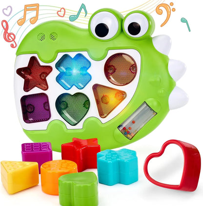 Toys for 1 Year Old Birthday Gift - Light up Musical Shape Sorter Toys for Toddlers 1-3 - Montessori Learning Toys for 1 Year Old Boys Girls