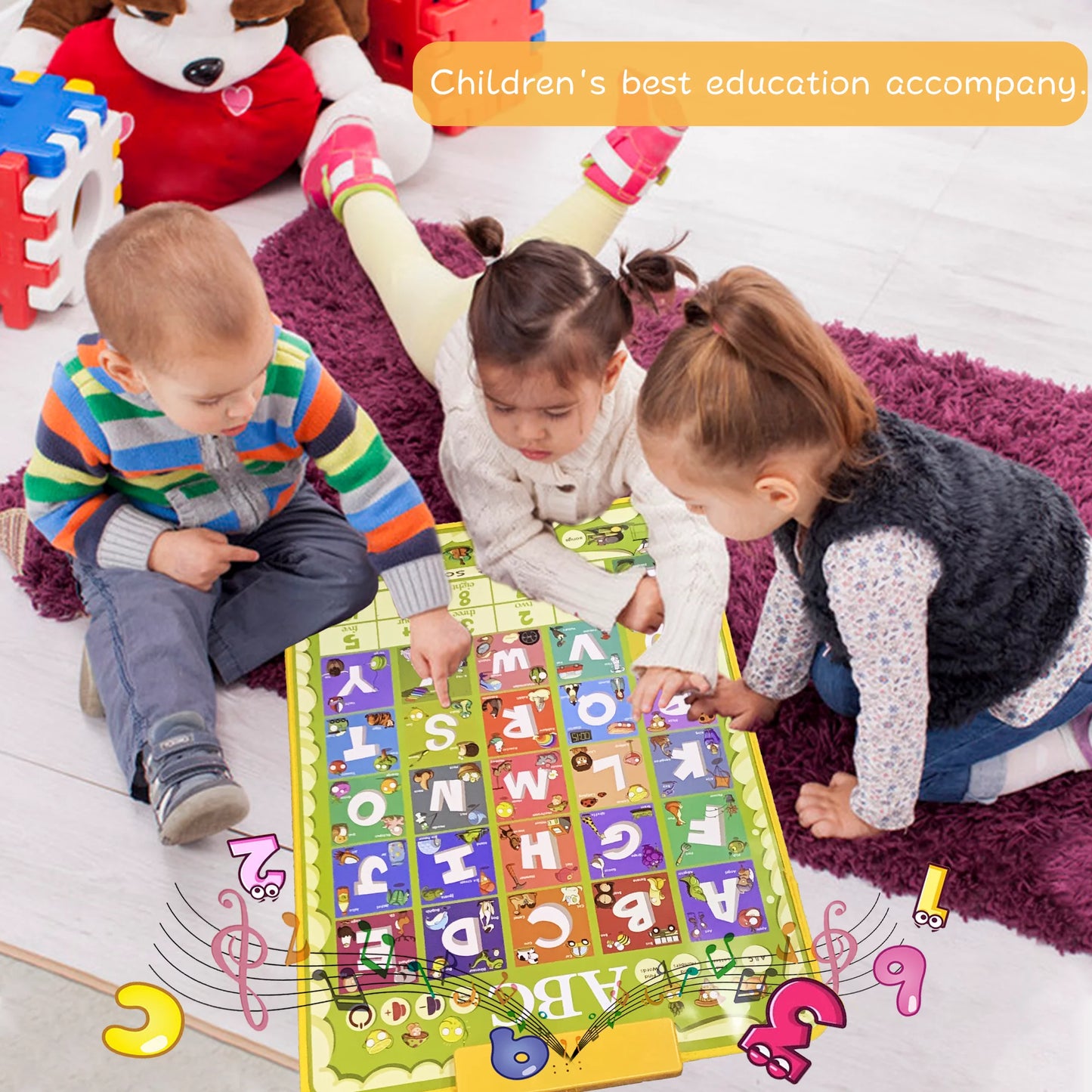 Talking Alphabet Poster for Toddlers - English ABC Learning for Toddlers, Numbers, Colors, Songs, Aurism Toy Educational Toys for 3 Year Old Kids