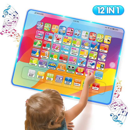 Learning Pad ABC Words Numbers Music Educational Tablet for Preschool Children Toddler Toys Age 1-3