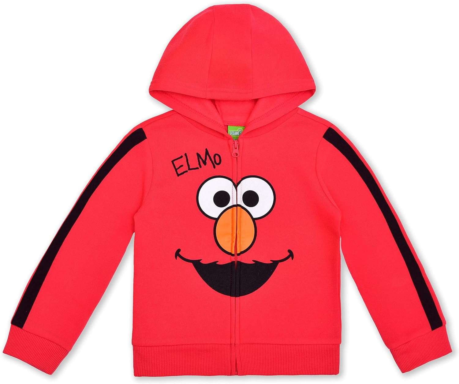 Elmo and Cookie Monster Boys Zip-Up Hoodie, T-Shirt and Pants Set for Infant and Toddlers