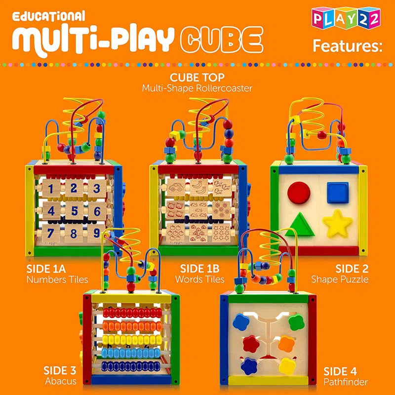 Wooden Activity Cube