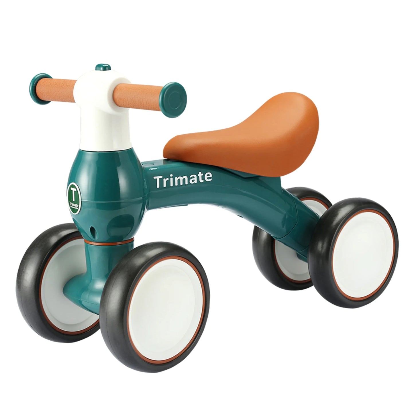 Baby Walker Balance Bike, Green - Perfect Ride-On Toy for 1-Year-Olds, with 4 Wheels, Ideal for Boys and Girls (12-24 Months)