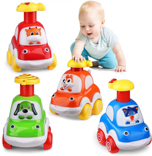 Toddler Animal Car Toys for 12-24M Year Old. Press and Go Cartoon Truck Educational Toys for All toddlers