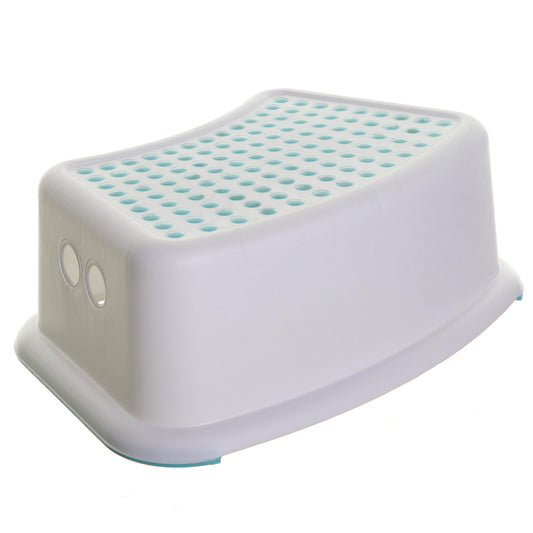 1-Step Stool for Toddlers with Anti-Slip Rubber Dots Aqua