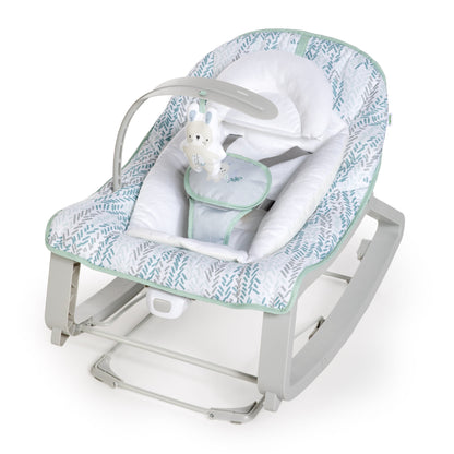 Keep Cozy 3-In-1 Vibrating Infant & Toddler Baby Bouncer and Rocker Chair, Gray