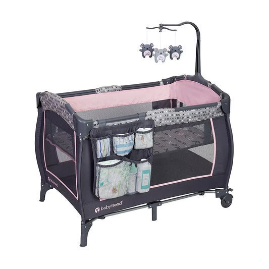 Portable Infant Trend-E Nursery Center Bassinet, Starlight Pink