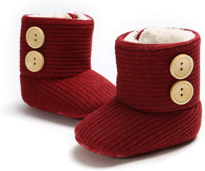 Baby Girls Boys Snow Boots Soft Sole Warm Winter Booties Anti-Slip Toddler Walker Newborn Shoes