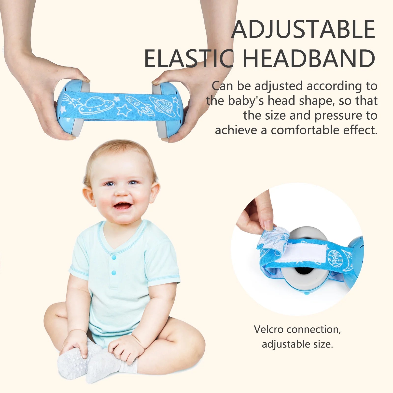 Baby Ear Muffs Noise Blocking for Infants, Hearing Protection Earmuffs for Sleep, Travel