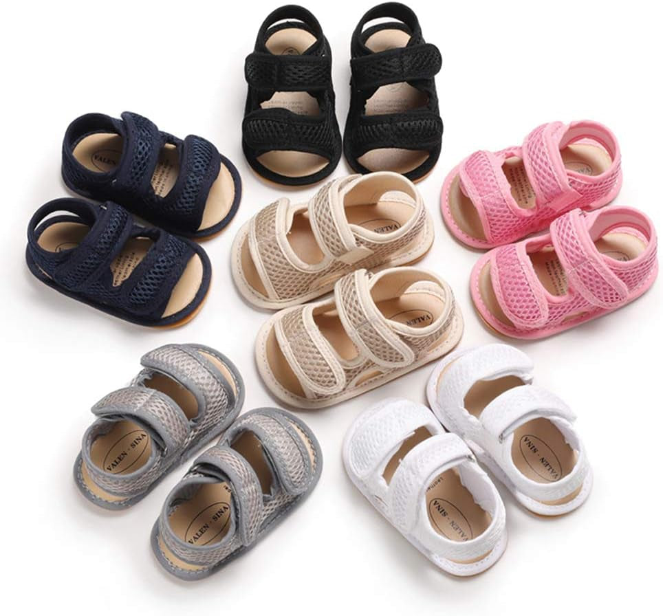 Baby Boys Girls Sandals Premium Soft Anti-Slip Rubber Sole Infant Summer Outdoor Shoes Toddler First Walkers