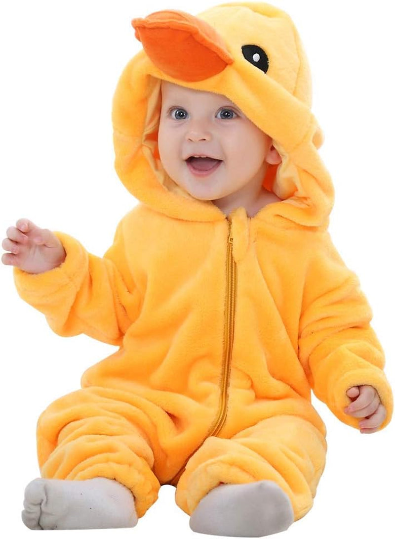 Unisex Baby Animal Costume Winter Autumn Hooded Romper Halloween Cosplay Jumpsuit Outfits