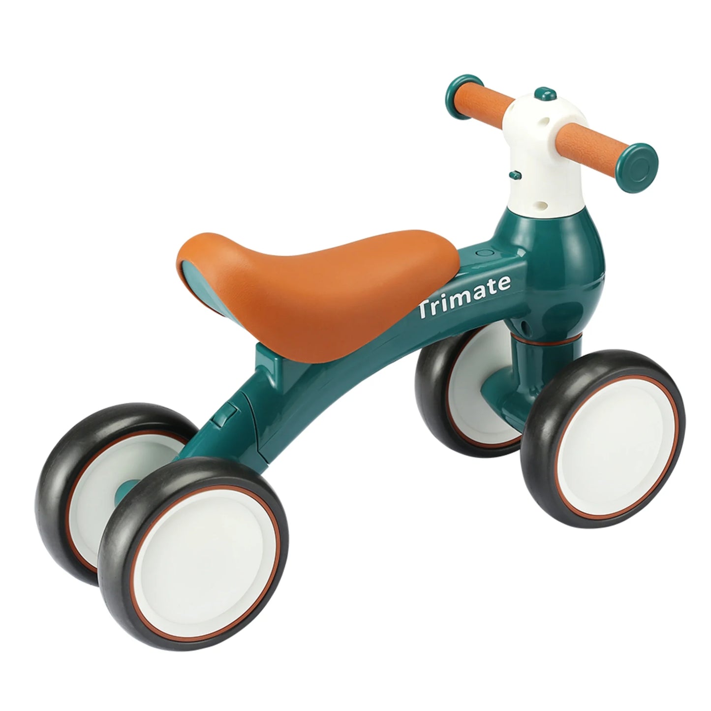 Baby Walker Balance Bike, Green - Perfect Ride-On Toy for 1-Year-Olds, with 4 Wheels, Ideal for Boys and Girls (12-24 Months)