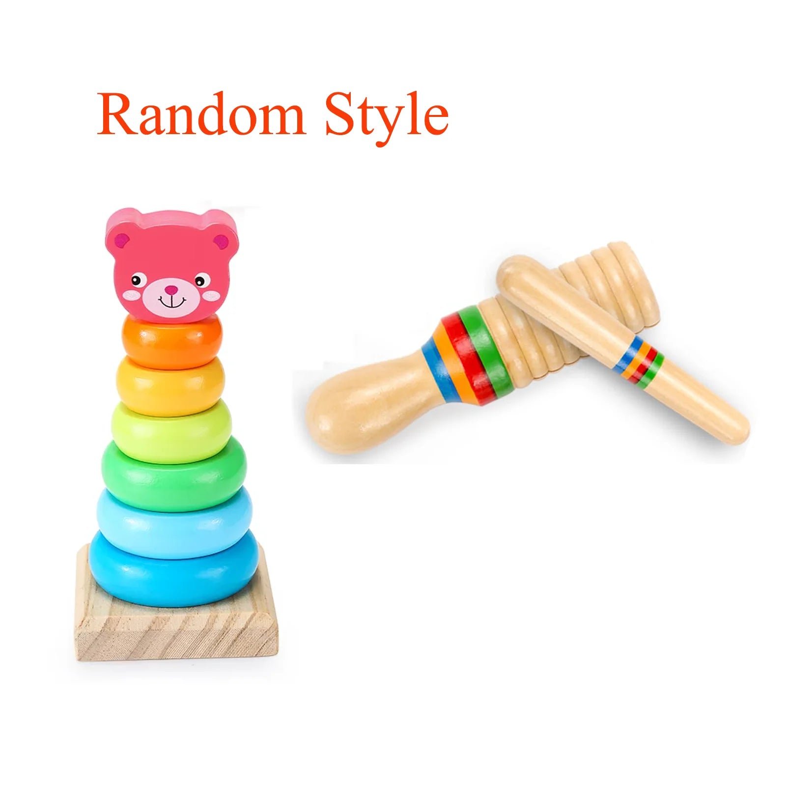 Educational Toys Tambourine Xylophone Baby Music Toys Wood Musical Instruments for Toddler 1-4