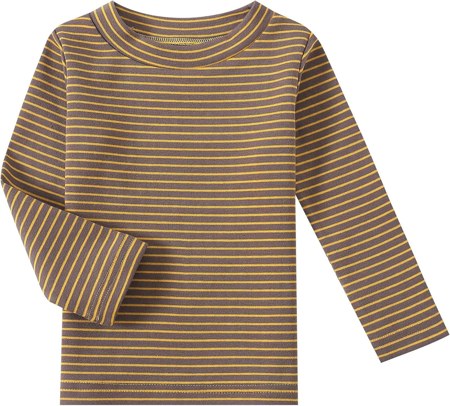 Baby Toddlers Long Sleeve Tee Shirts Little Kids Cotton Striped Crew Neck Tops (6Months-7Years)