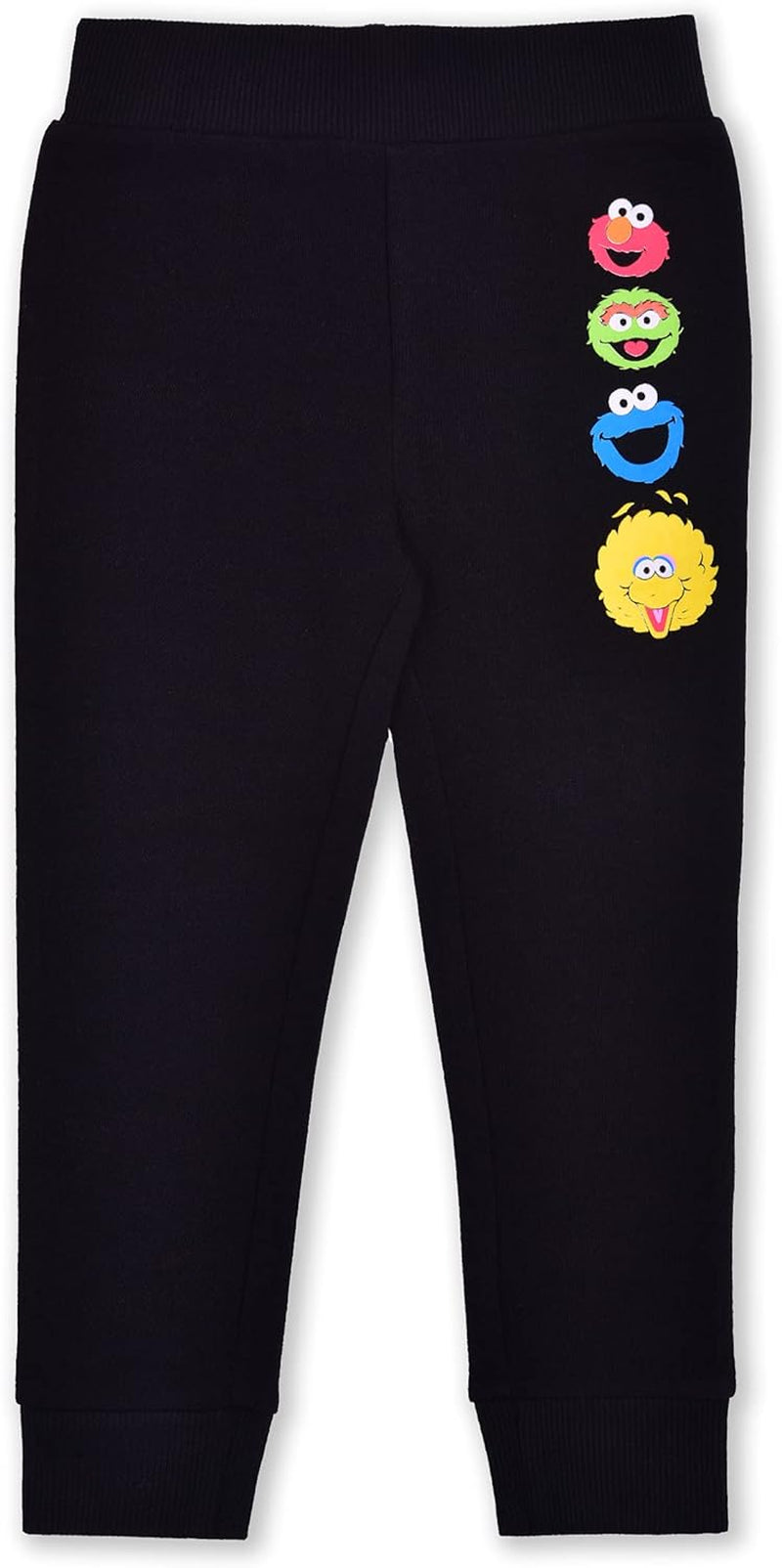 Elmo and Cookie Monster Boys Zip-Up Hoodie, T-Shirt and Pants Set for Infant and Toddlers